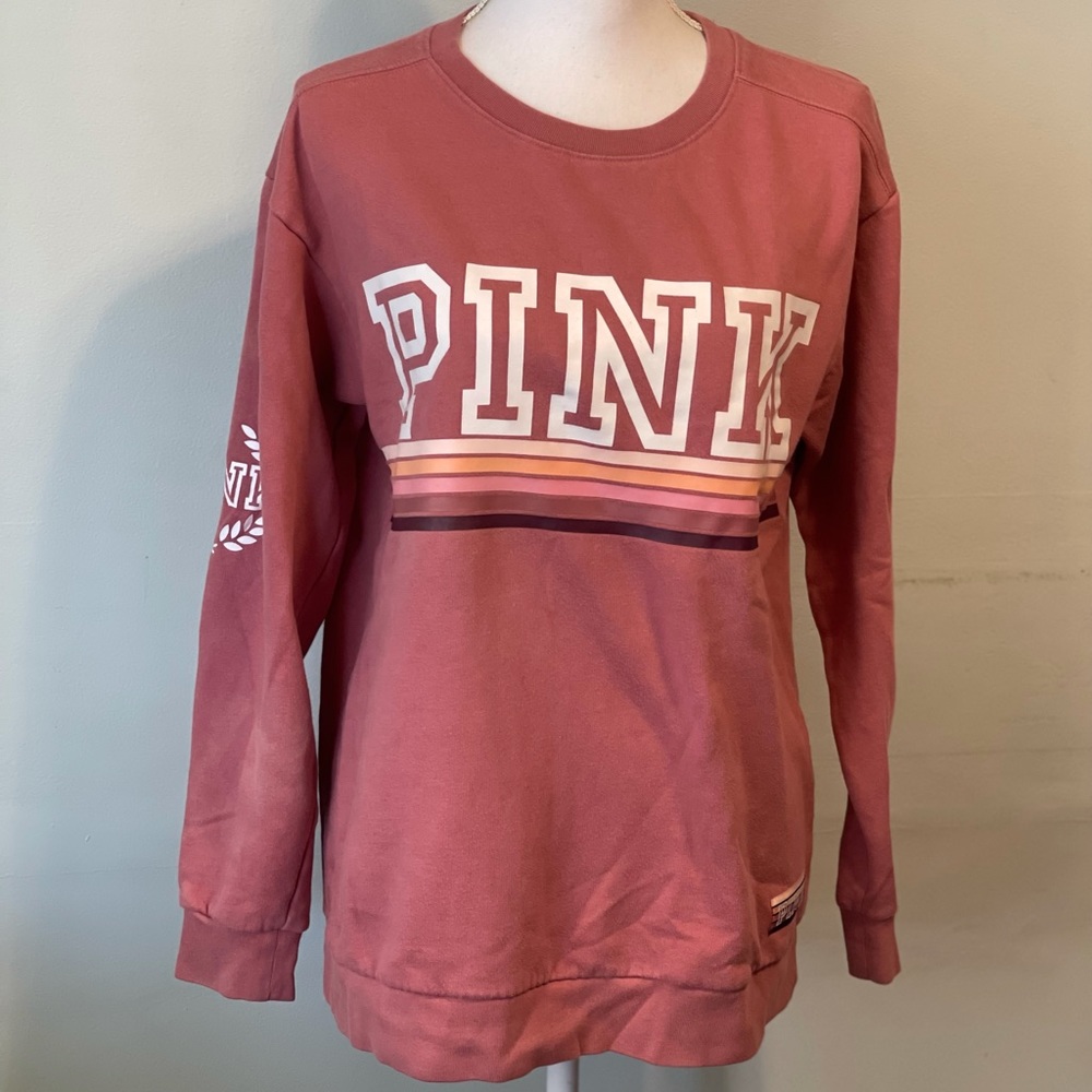 Vs pink crew neck sweatshirt